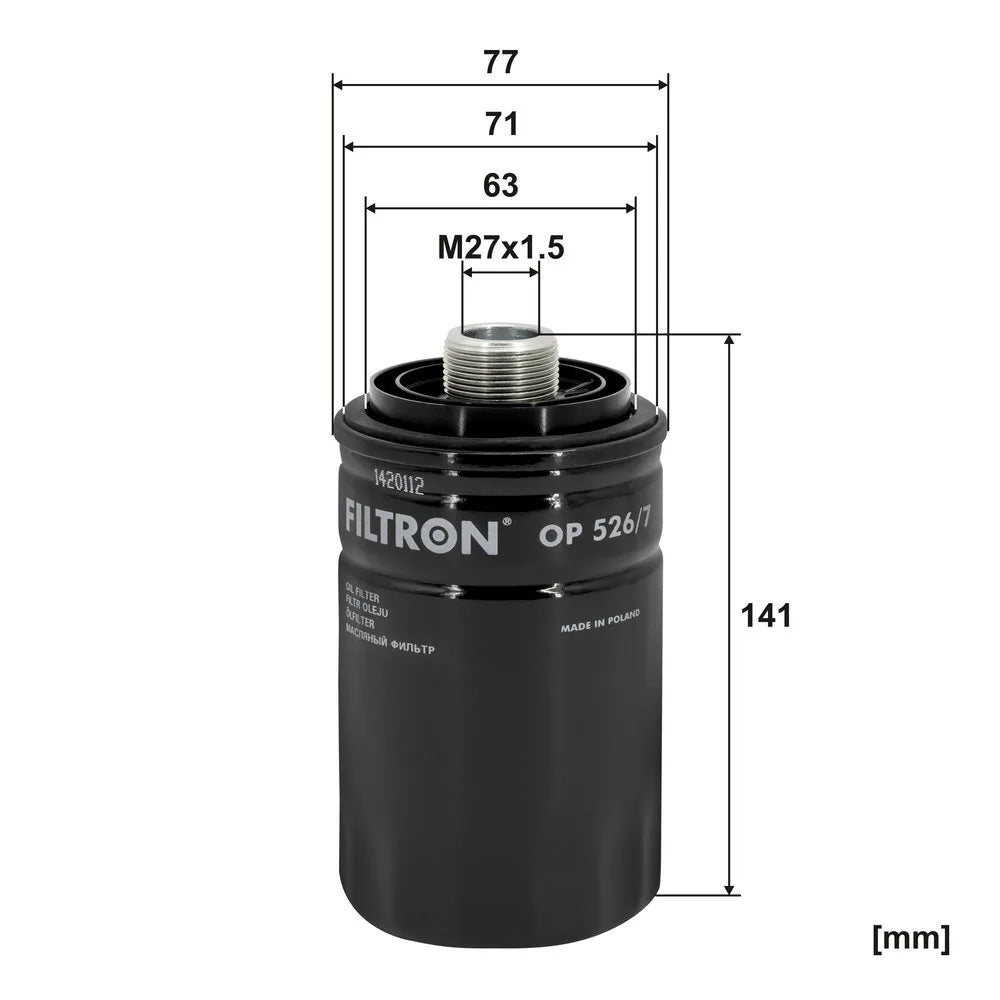 Filtru Ulei FILTRON 0.42 kg - OP 526/7