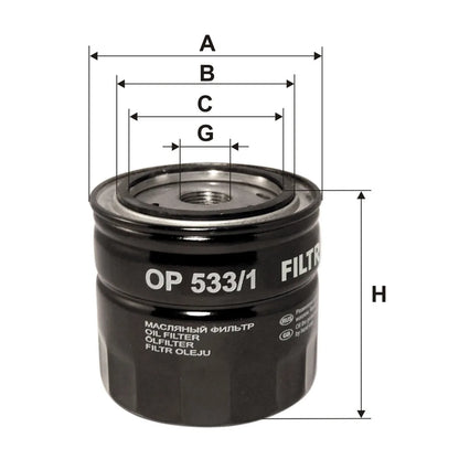 Filtru Ulei FILTRON 0.41 kg - OP 533/1