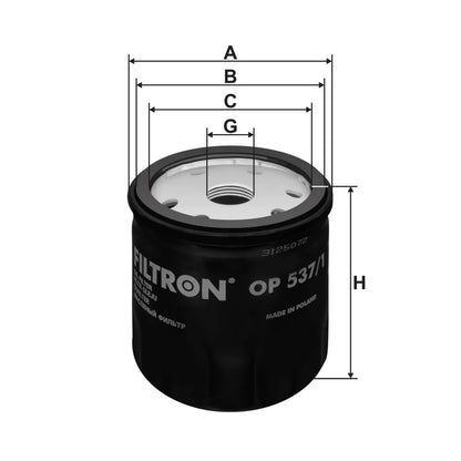 Filtru Ulei FILTRON 0.26 kg - OP 537/1