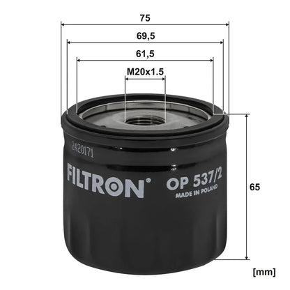Filtru Ulei FILTRON 0.26 kg - OP 537/2