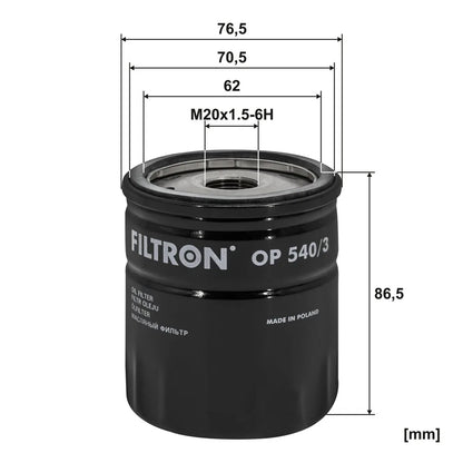 Filtru Ulei FILTRON 0.29 kg - OP 540/3