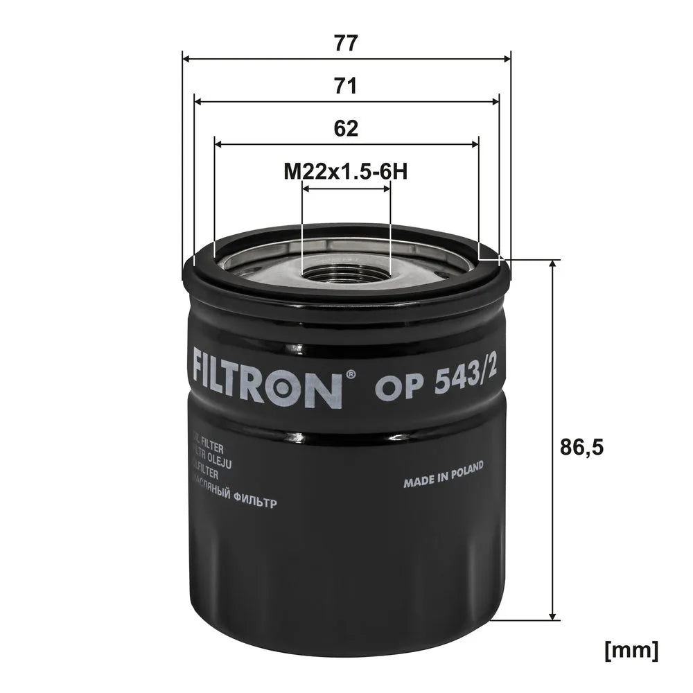 Filtru Ulei FILTRON 0.27 kg - OP 543/2