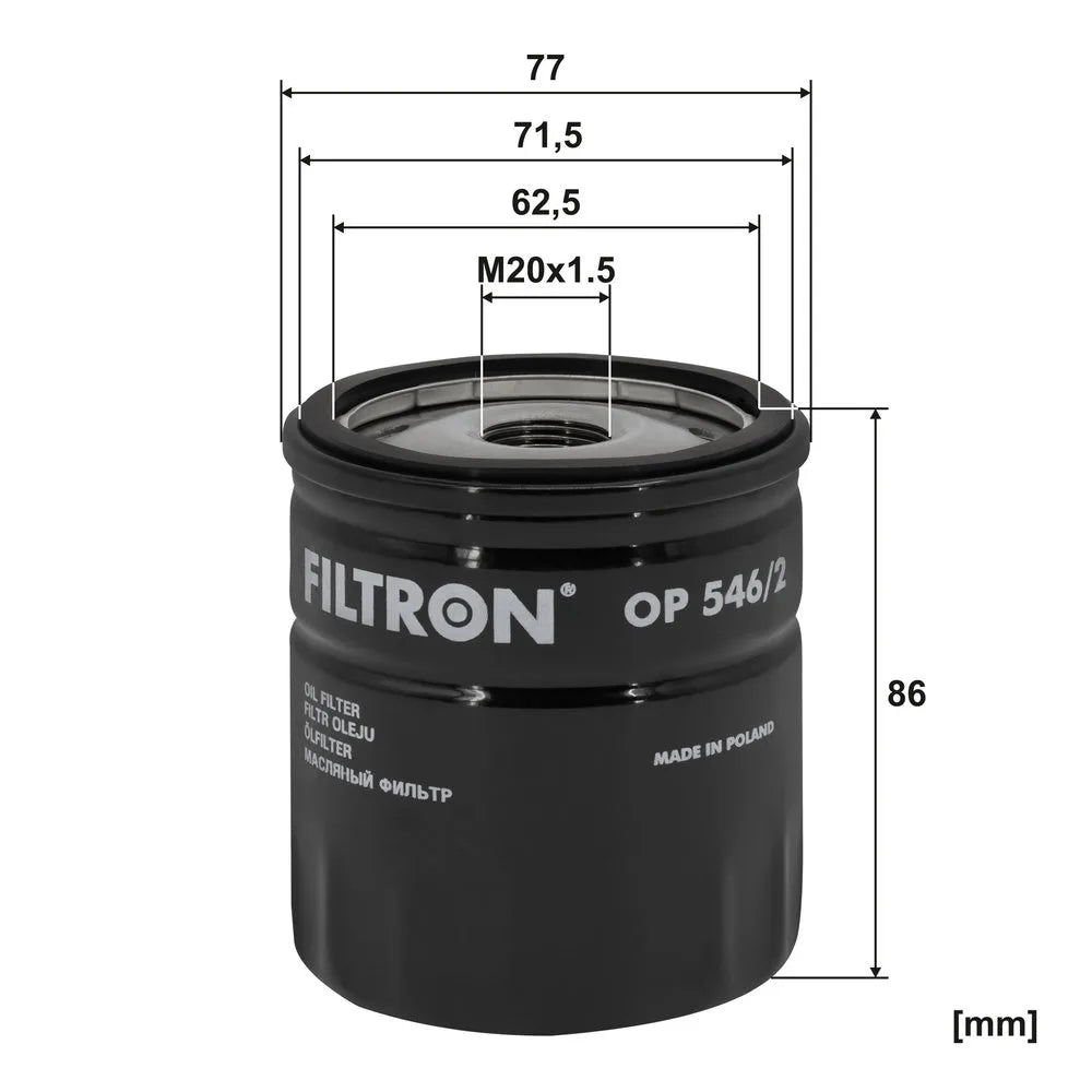 Filtru Ulei FILTRON pentru Ford C-Max Ii, Ford Usa Edge - OP 546/2