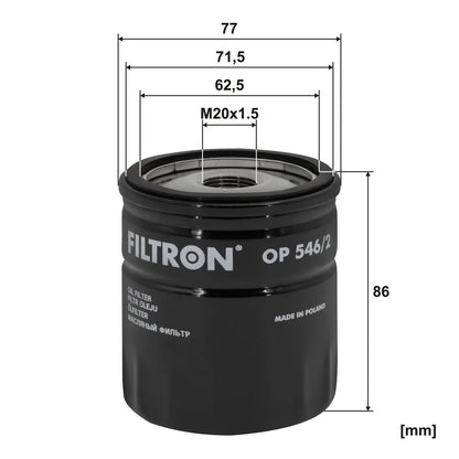 Filtru Ulei FILTRON pentru Ford C-Max Ii, Ford Usa Edge - OP 546/2