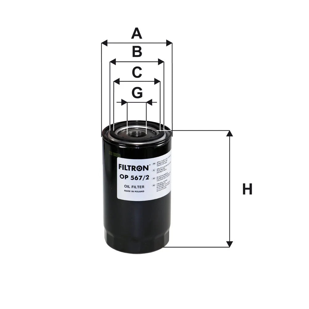 Filtru Ulei FILTRON 0.68 kg - OP 567/2