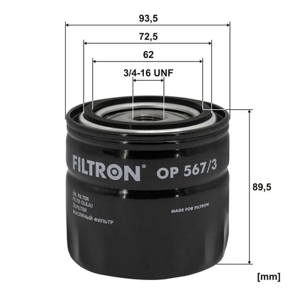 Filtru Ulei FILTRON pentru Ldv Cub, Nissan - OP 567/3