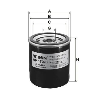 Filtru Ulei FILTRON pentru Opel Astra K - OP 570/3