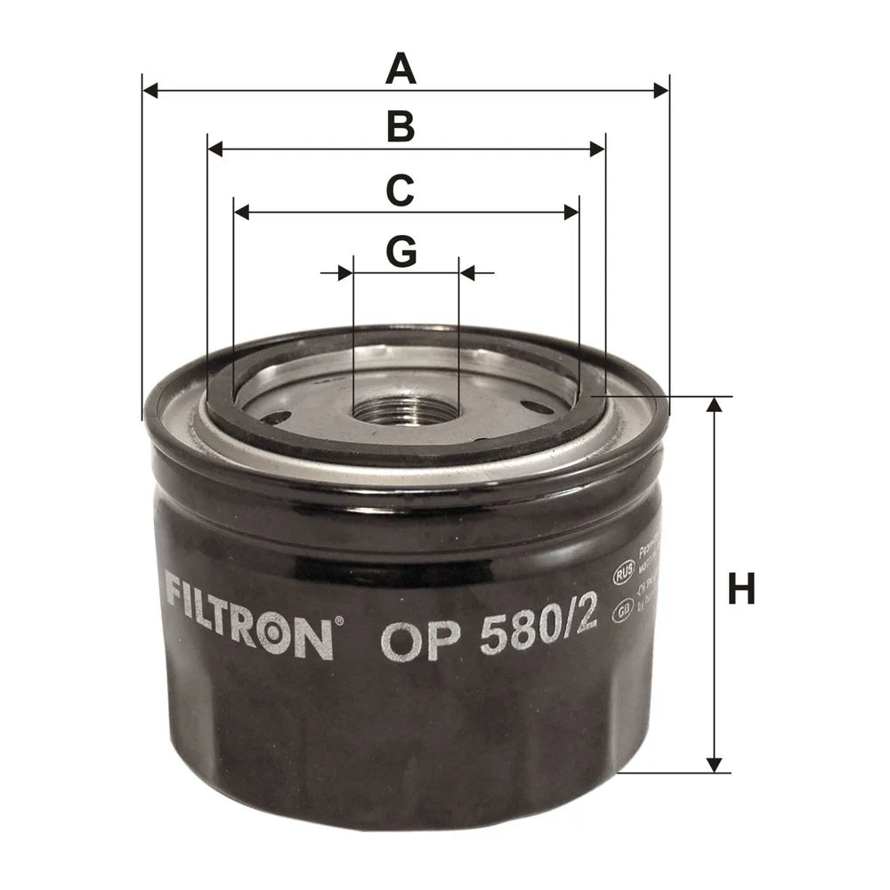 Filtru Ulei FILTRON 0.36 kg - OP 580/2