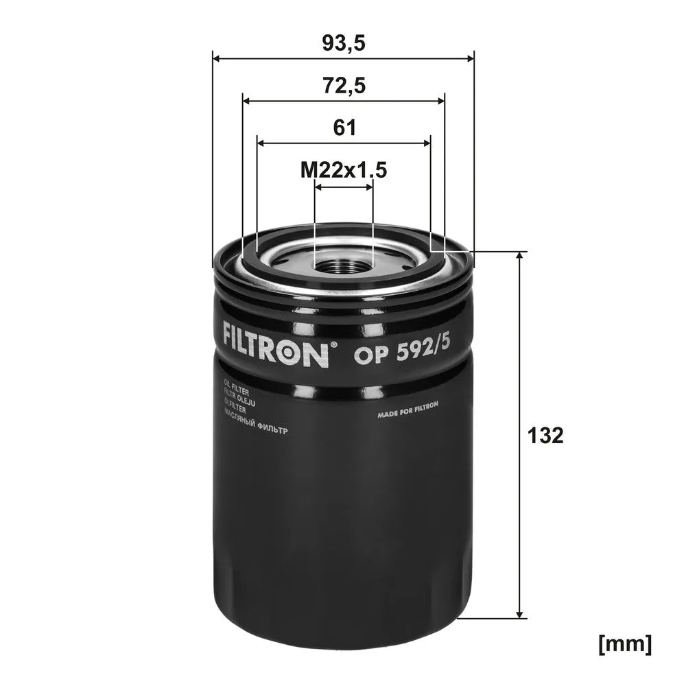 Filtru Ulei FILTRON 0.48 kg - OP 592/5