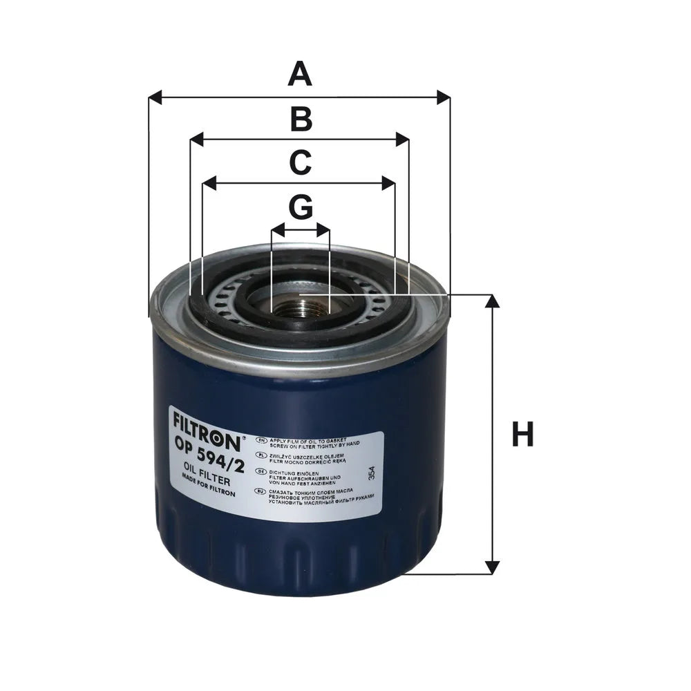 Filtru Ulei FILTRON pentru Renault Espace Iii - OP 594/2