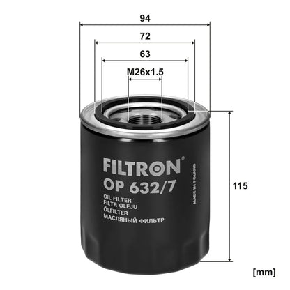 Filtru Ulei FILTRON pentru Kia Sorento I - OP 632/7