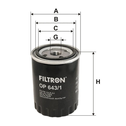 Filtru Ulei FILTRON pentru Renault Clio I - OP 643/1