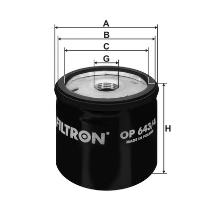 Filtru Ulei FILTRON 0.25 kg - OP 643/4