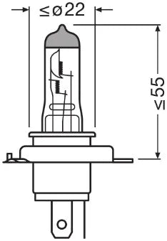 Becuri OSRAM H4 0.07 kg - OSR64193NB220-2HB