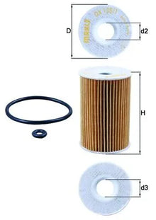 Filtru Ulei Knecht 12 V 0.04 kg - OX 135/1D