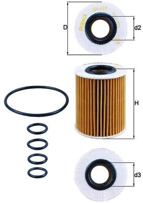 Filtru Ulei Knecht 88.1 mm 0.07 kg - OX 437D