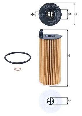 Filtru Ulei Knecht pentru BMW 1/2/2 Cupe/3, Toyota - OX 813/2D