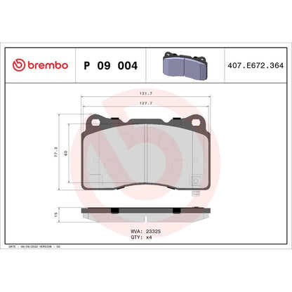 Placute Frana Brembo - P 09 004