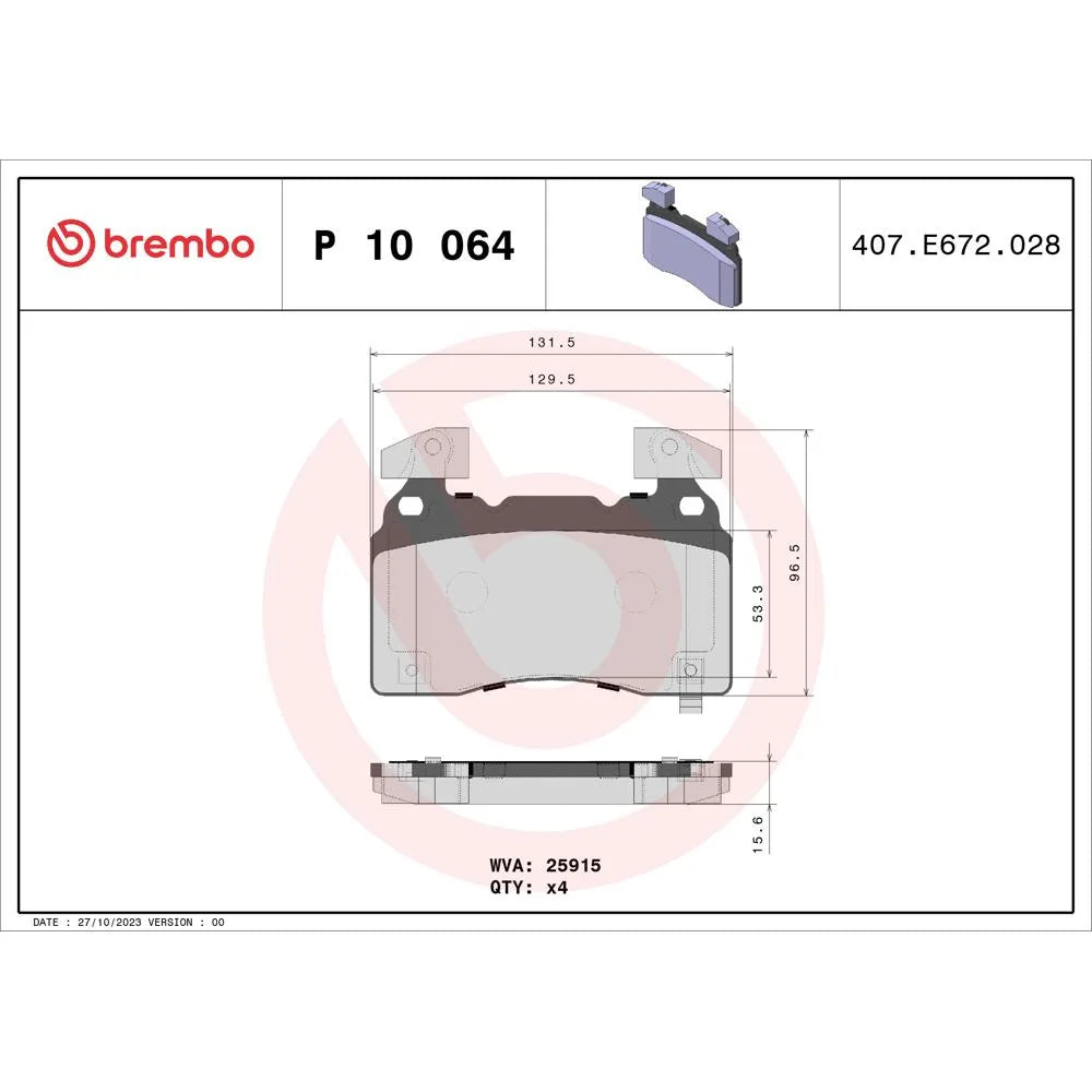 Placute Frana Brembo - P10064