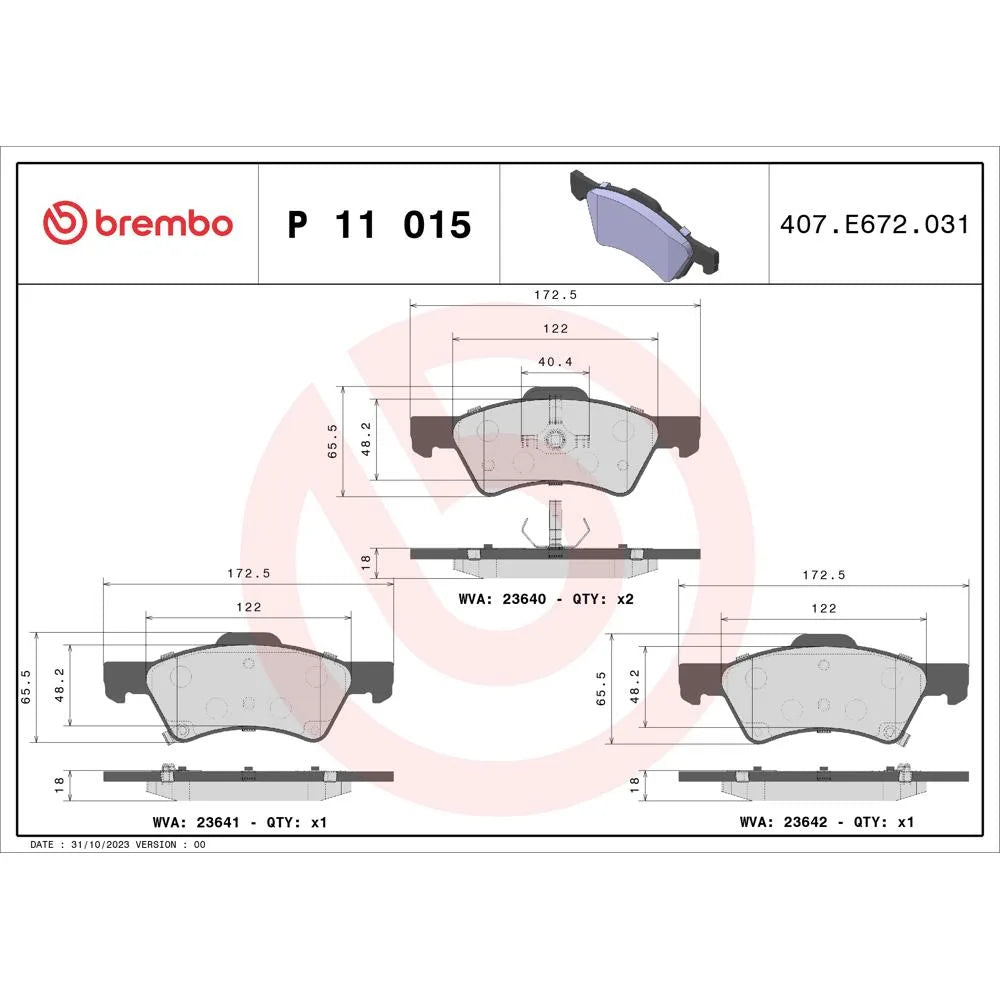 Placute Frana Brembo - P 11 015