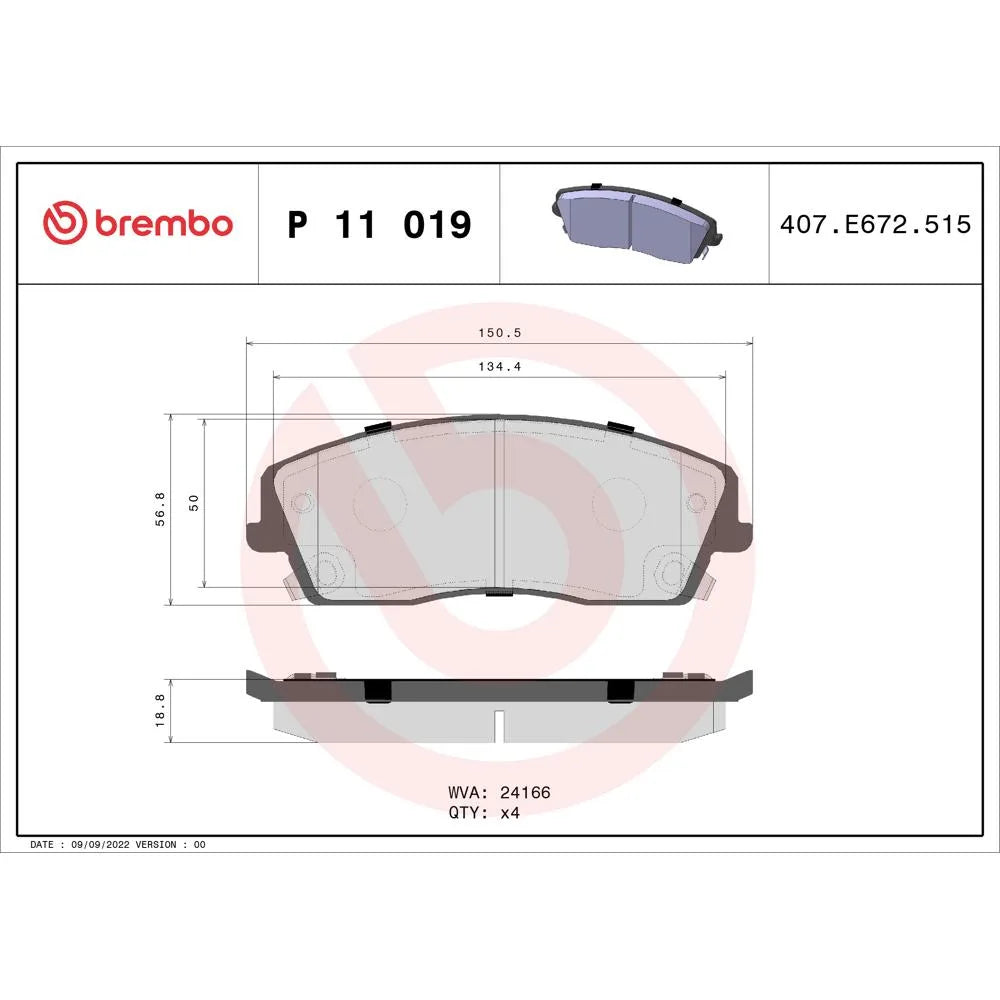 Placute Frana Brembo - P 11 019