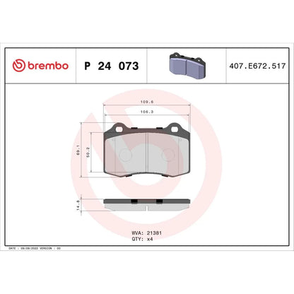 Placute Frana Brembo - P24073