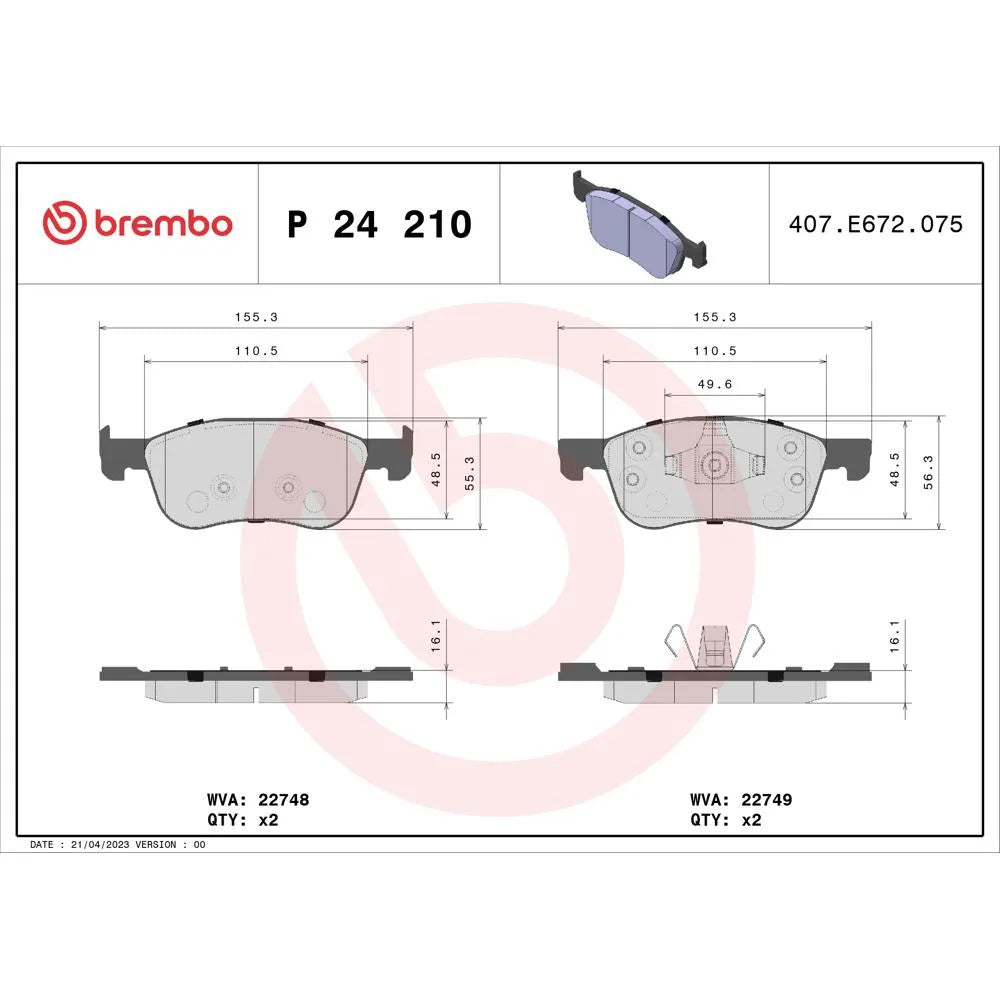 Placute Frana Brembo - P 24 210