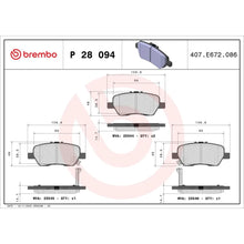 Placute Frana Brembo - P28094