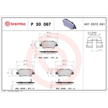 Placute Frana Brembo 18.2 mm 99.9 mm - P 30 067
