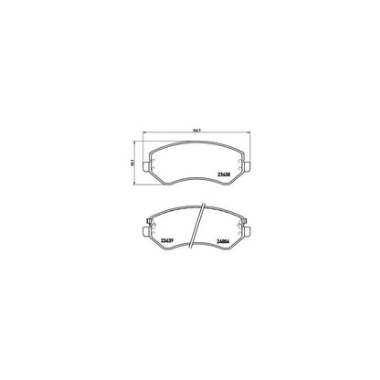 Placute Frana Brembo 19 mm 74.4 mm - P 37 007