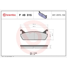 Placute Frana Brembo 15 mm 0 cm - P 49 015
