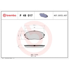 Placute Frana Brembo 16.3 mm 46.8 mm - P49017