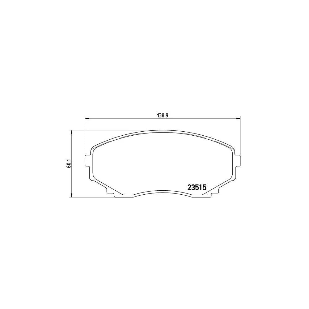Placute Frana Brembo 14.8 mm 59.5 mm - P 49 028