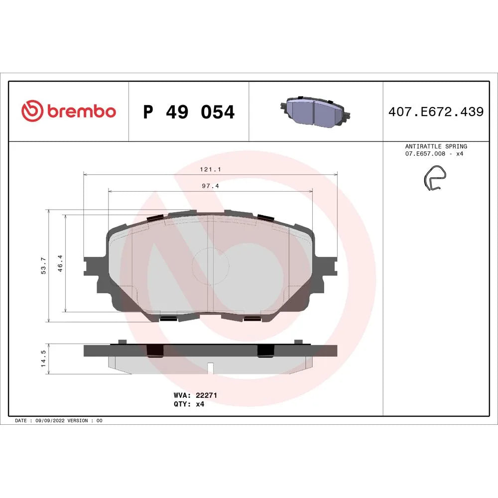 Placute Frana Brembo - P49054