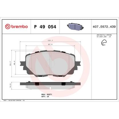 Placute Frana Brembo - P49054