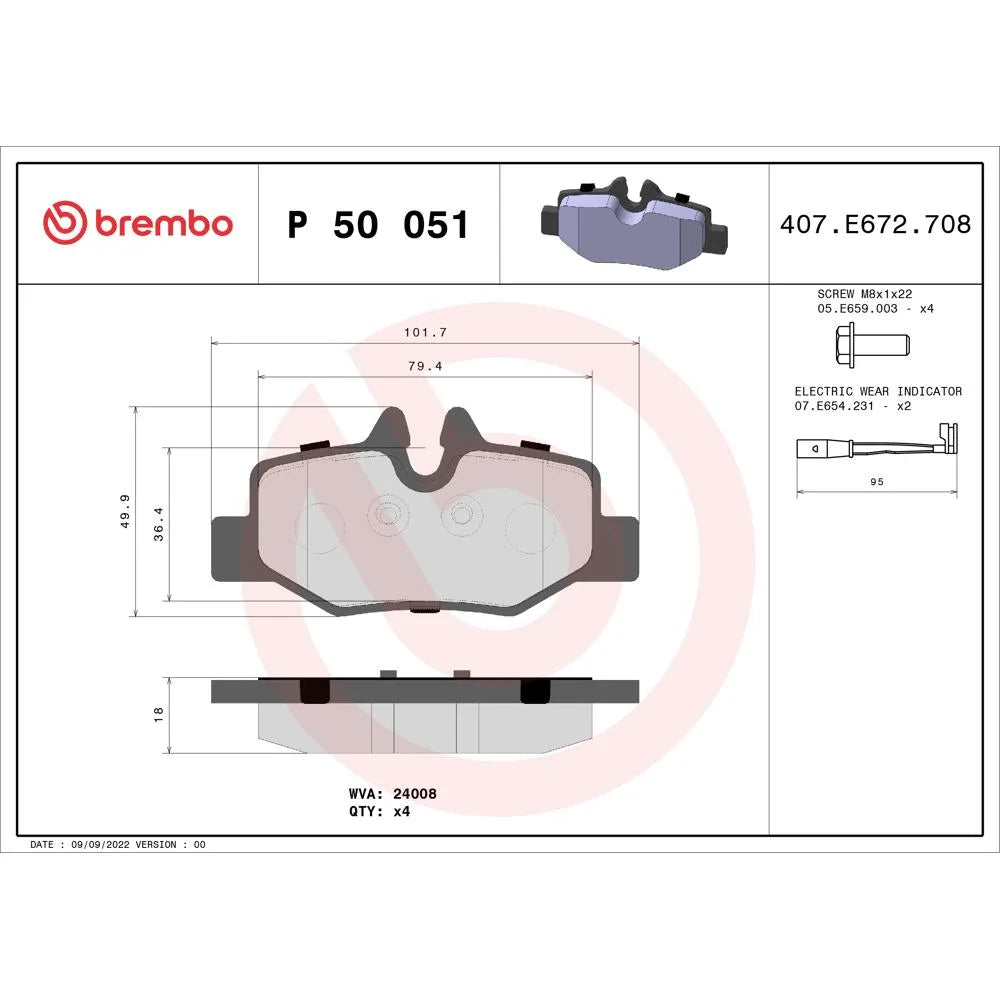Placute Frana Brembo - P 50 051