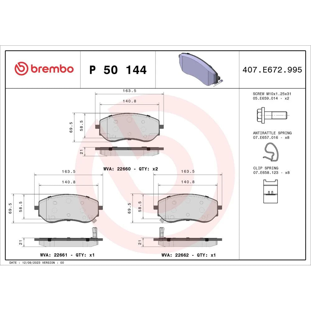 Placute Frana Brembo - P 50 144