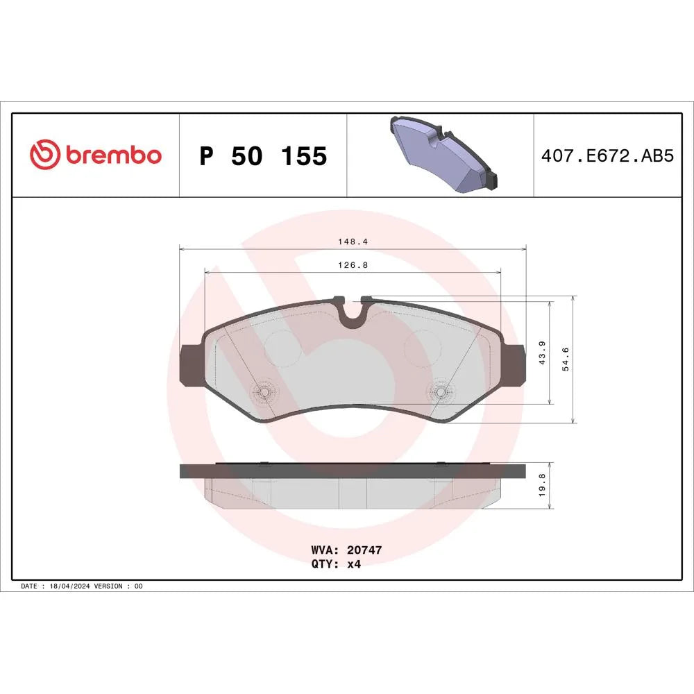 Placute Frana Brembo - P 50 155