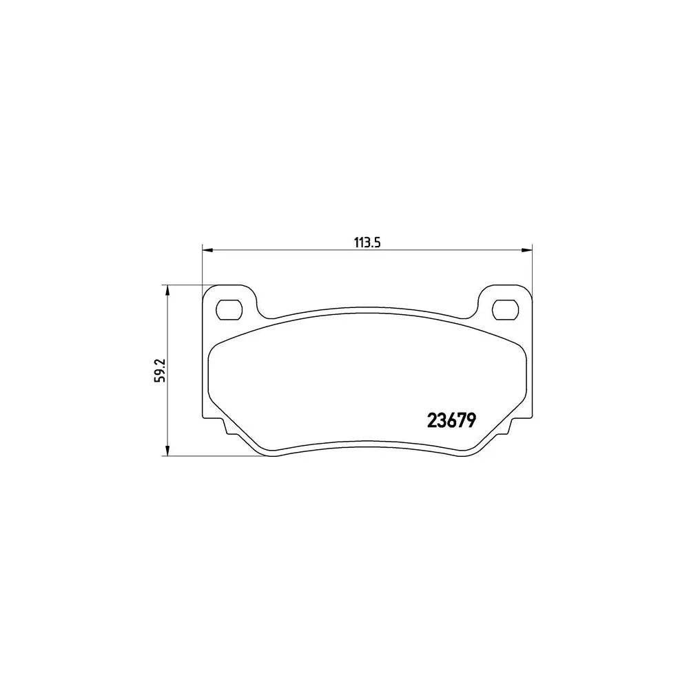 Placute Frana Brembo 18 mm 67.2 mm - P52018