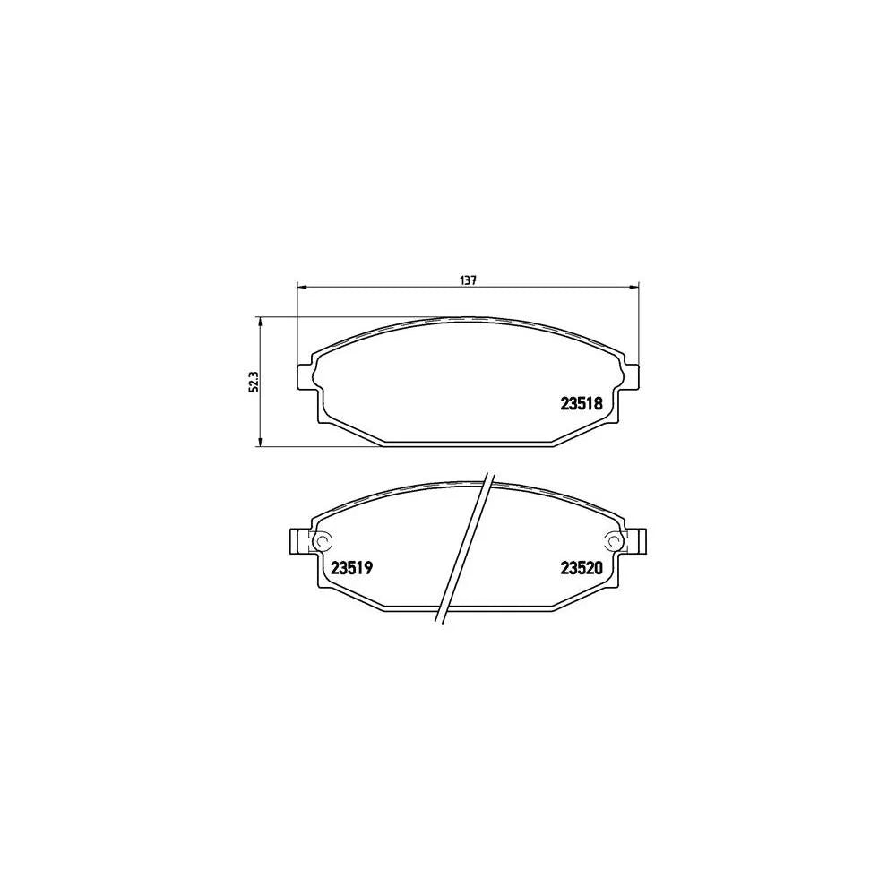 Placute Frana Brembo 15 mm 45 mm - P54027
