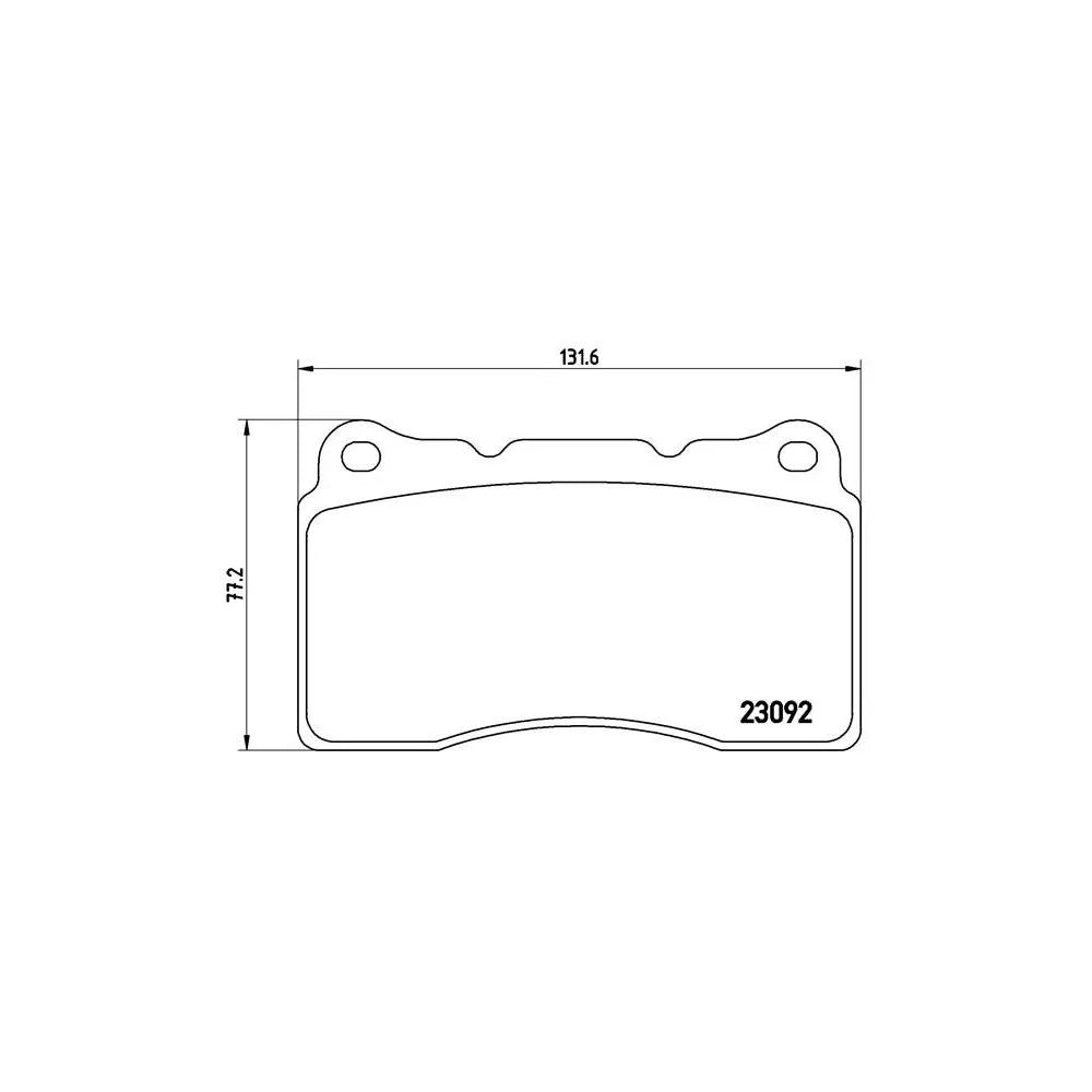 Placute Frana Brembo 15.8 mm 47.4 mm - P 54 040