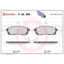 Placute Frana Brembo 17 mm 61.7 mm - P 56 065