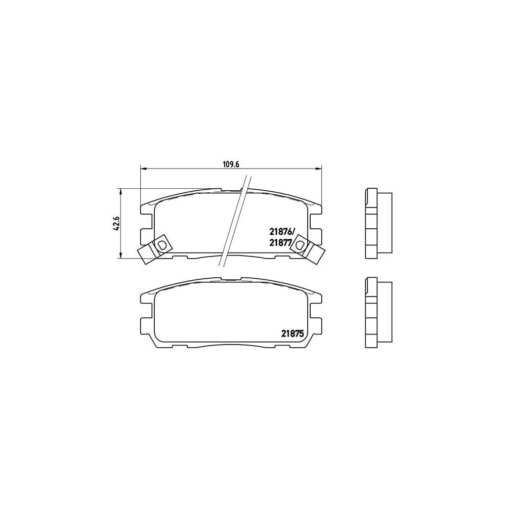 Placute Frana Brembo 20 mm 11 cm - P59021