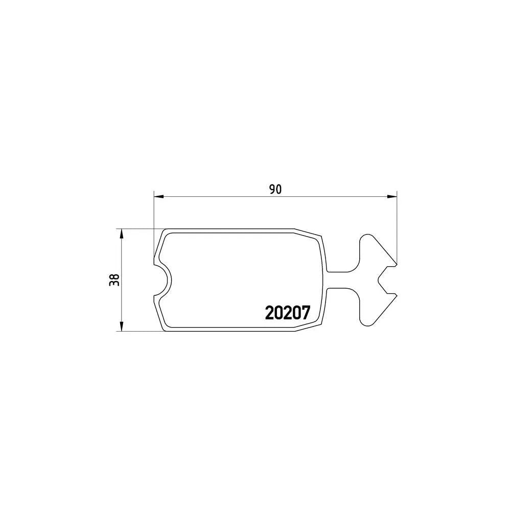 Placute Frana Brembo 21 mm 74.9 mm - P 61 002