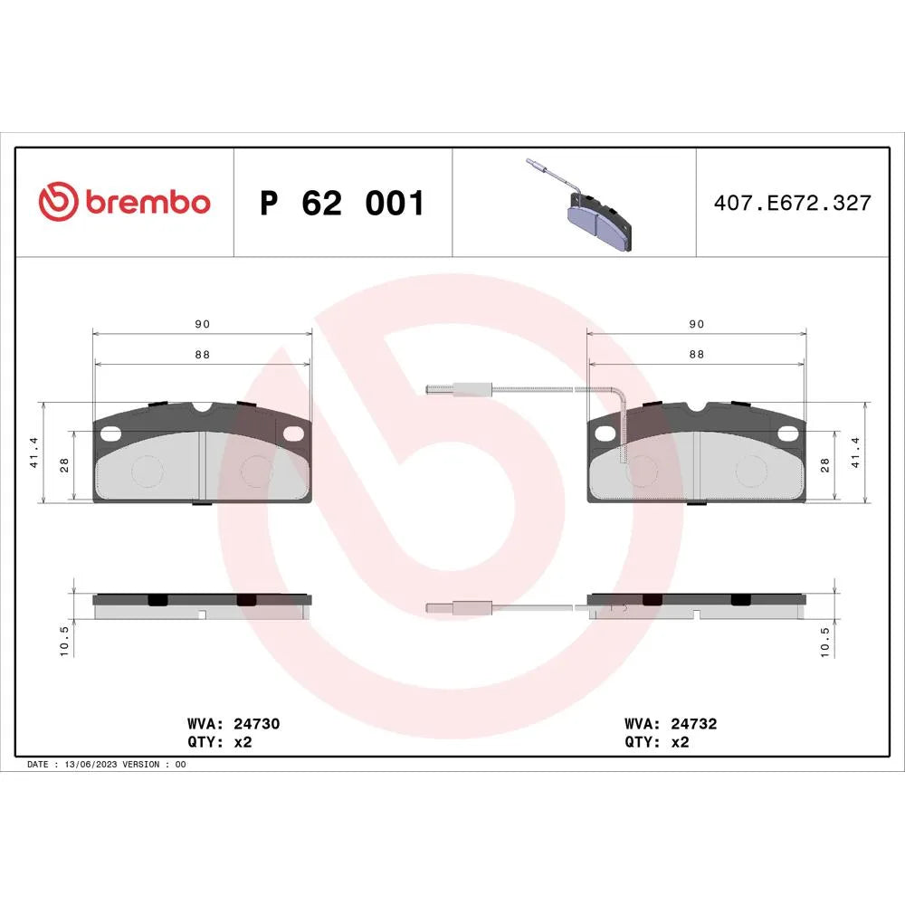 Placute Frana Brembo - P 62 001