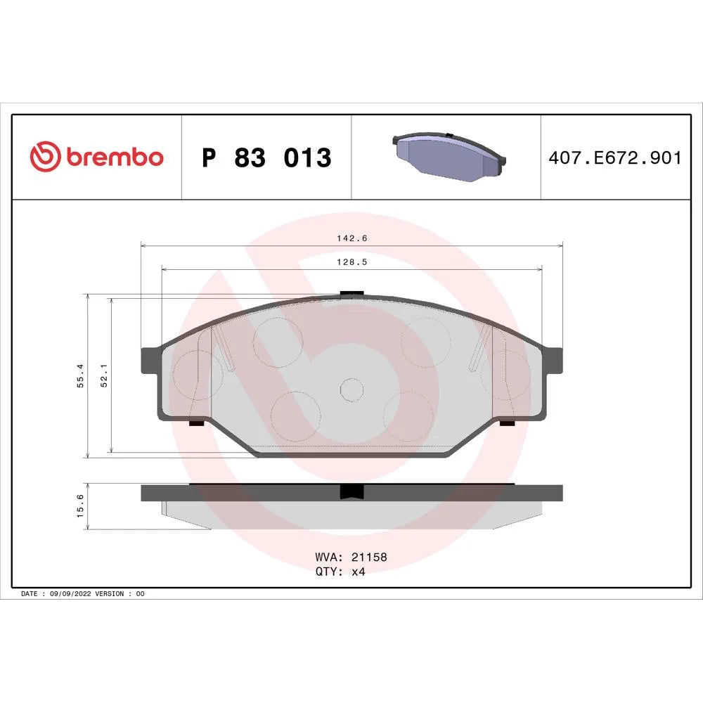 Placute Frana BREMBO - P 83 013