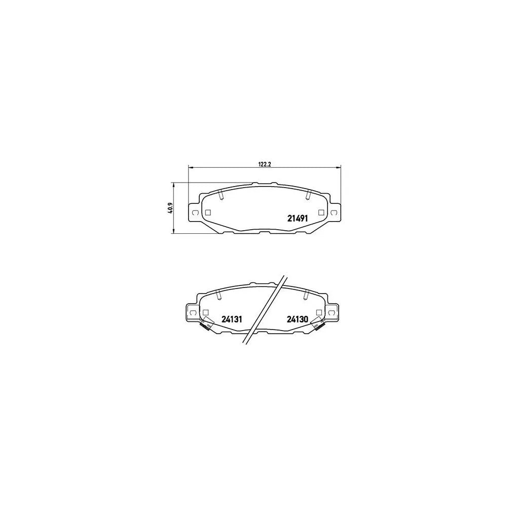 Placute Frana Brembo 15 mm 72 mm - P83038