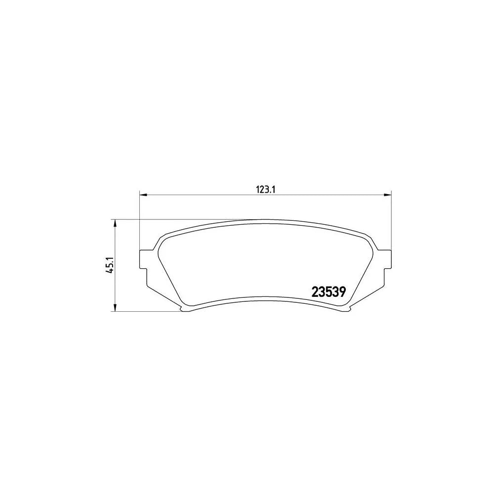 Placute Frana Brembo 15 mm 8 cm - P83049
