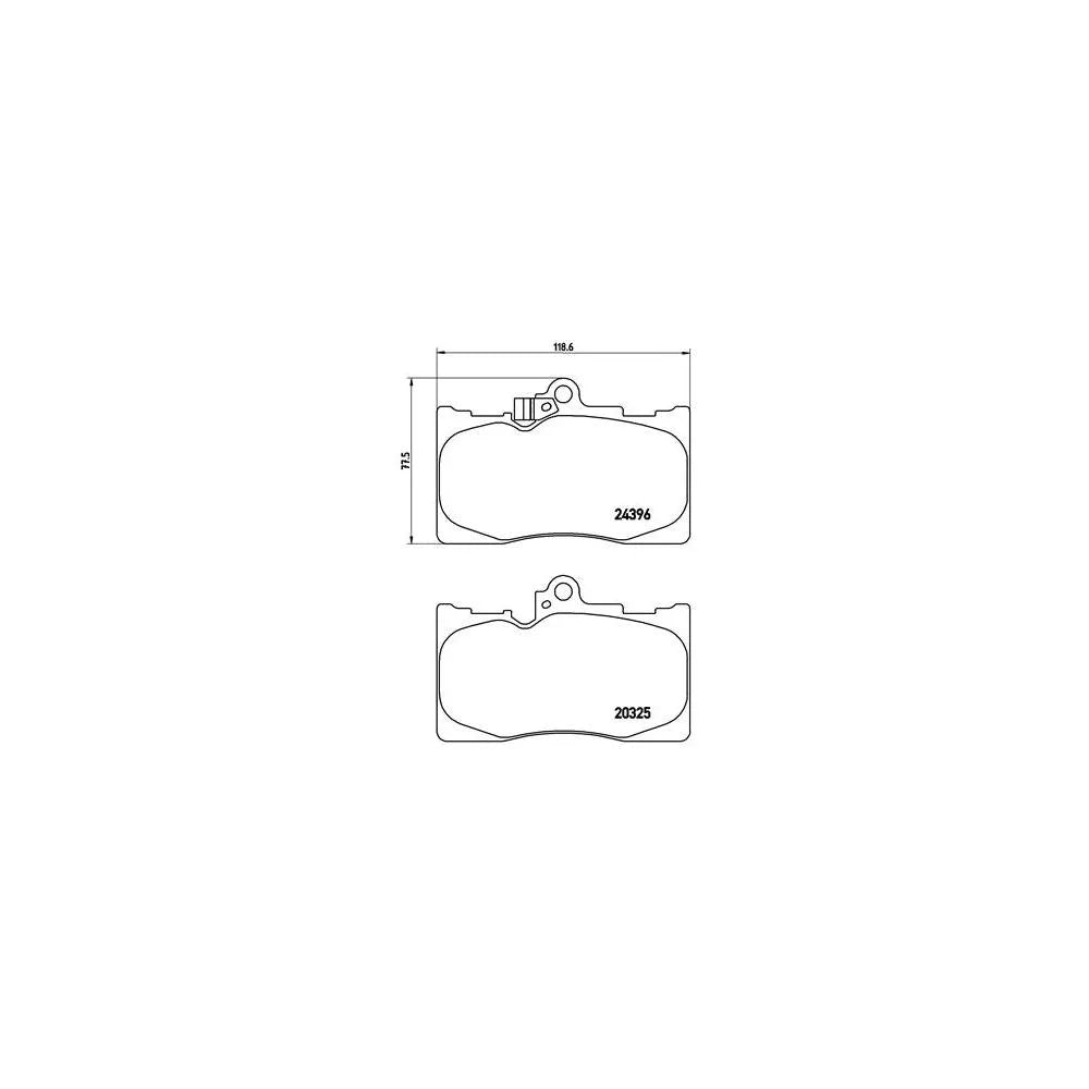 Placute Frana Brembo 15.5 mm 58.2 mm - P83072