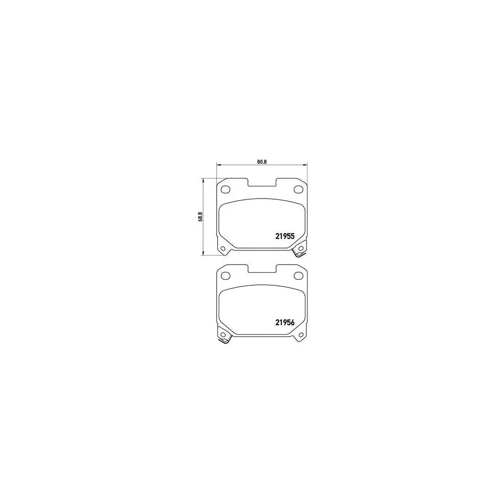 Placute Frana Brembo 17 mm 68 mm - P83091